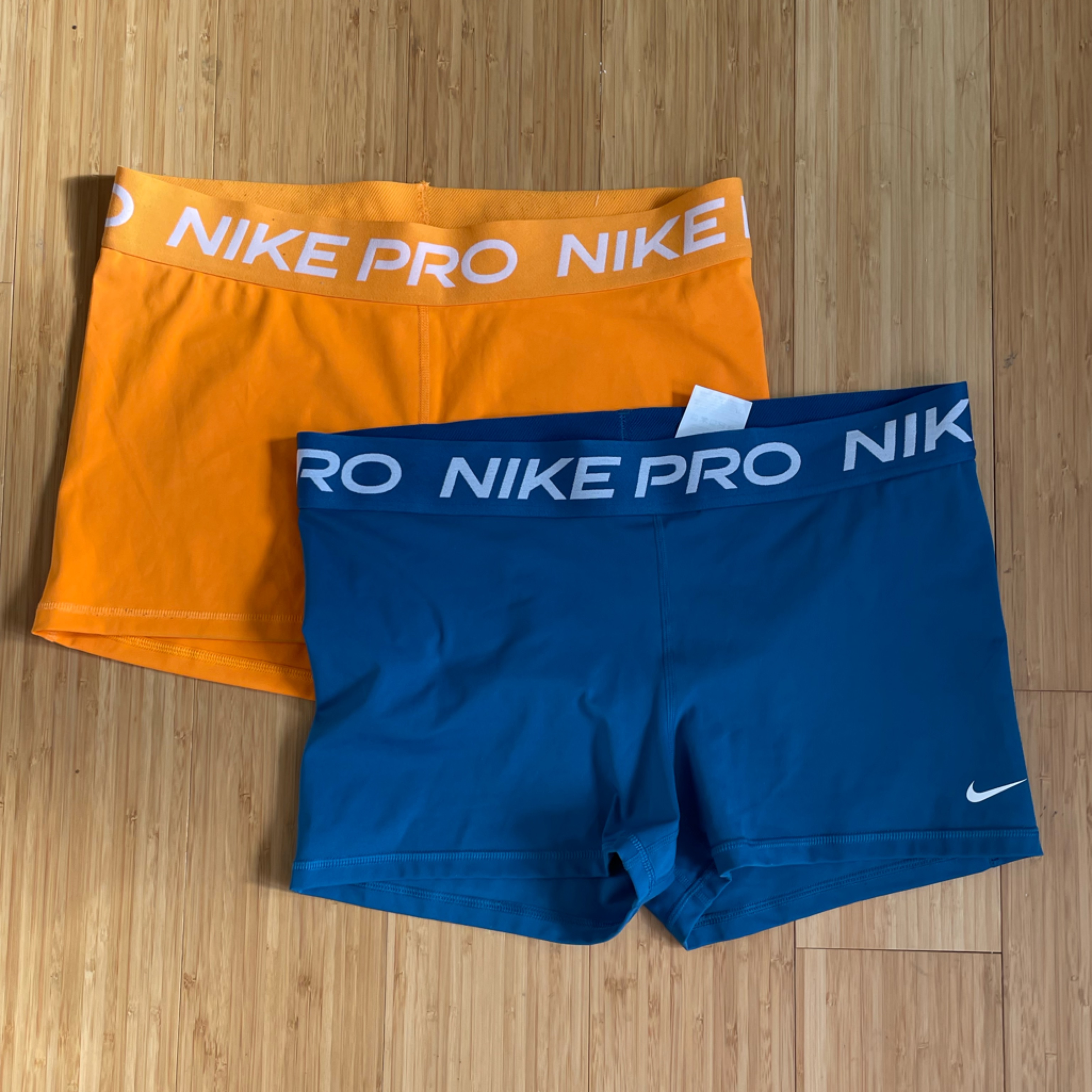Nike Athletic Shorts In Orange And Blue